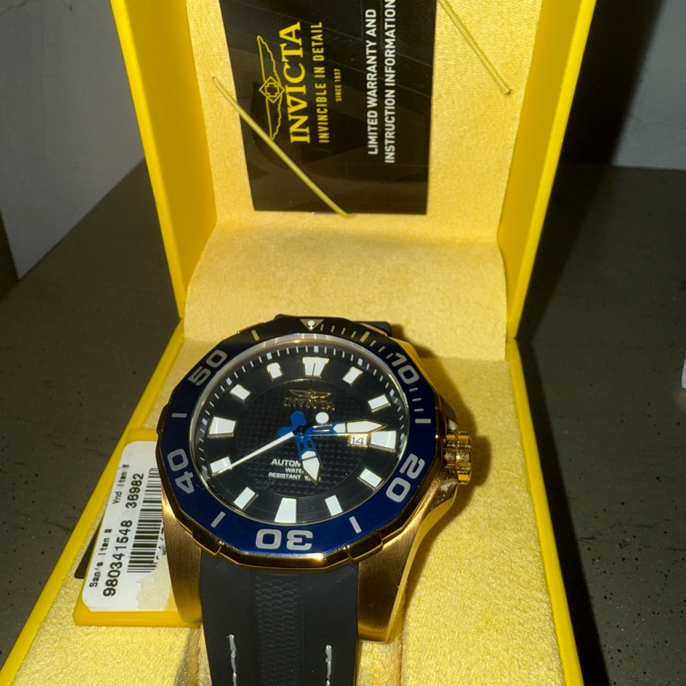 Invicta Gold and Blue Men's Watch